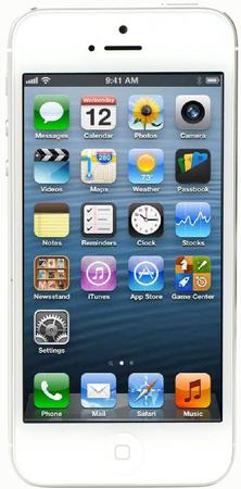 Смартфон Apple iPhone 5 64Gb White & Silver - Тында